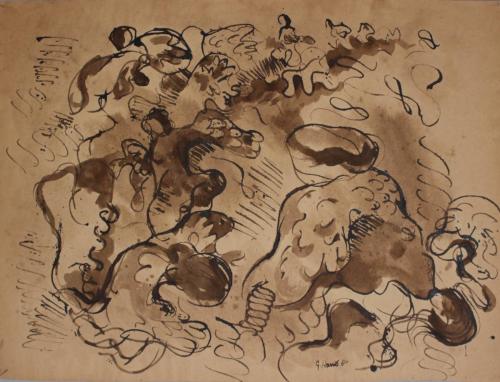 Angels, 1964, Sepia, 18x24